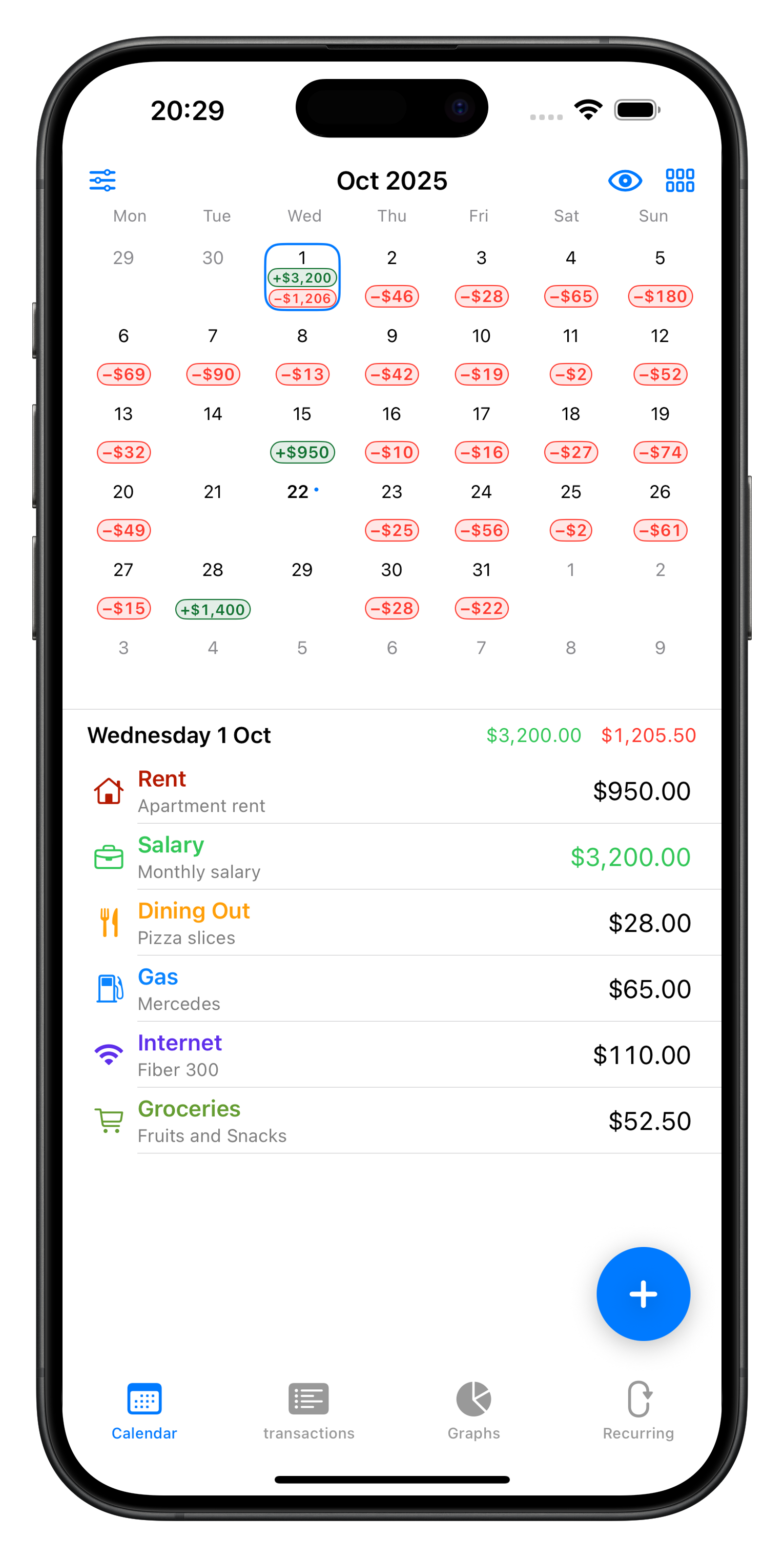 Monedario app screenshot